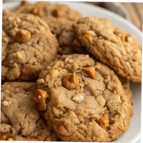 A plate of oatmeal scotchies.