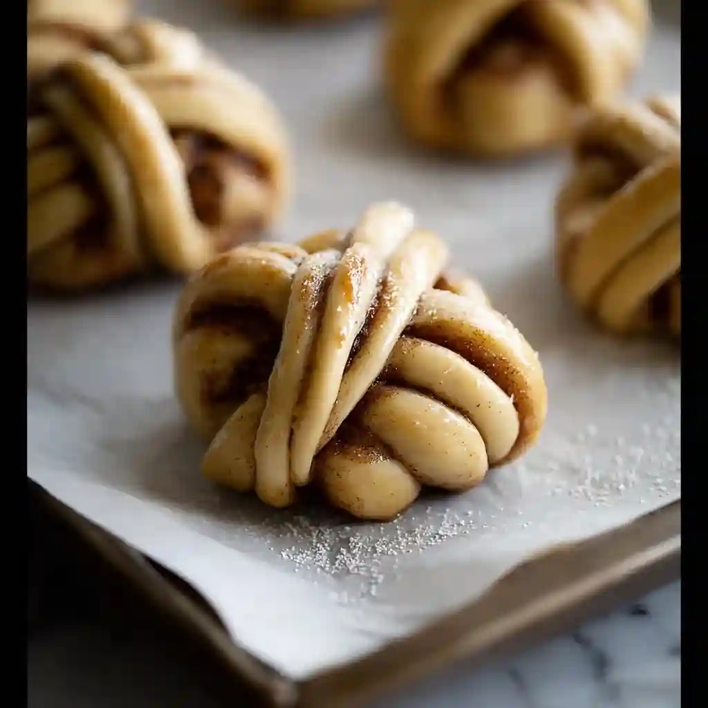 A plate of cinnamon buns.