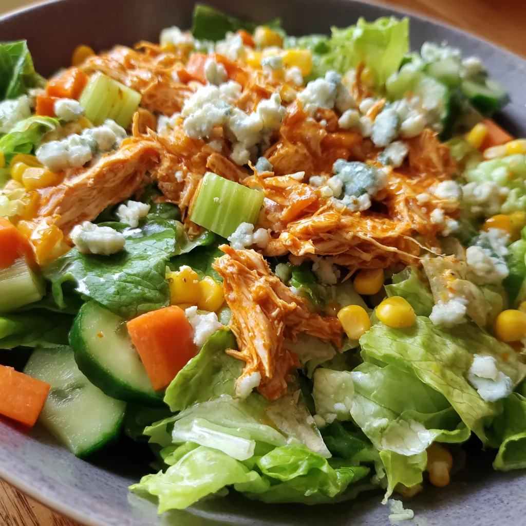 A plate of buffalo chicken salad.
