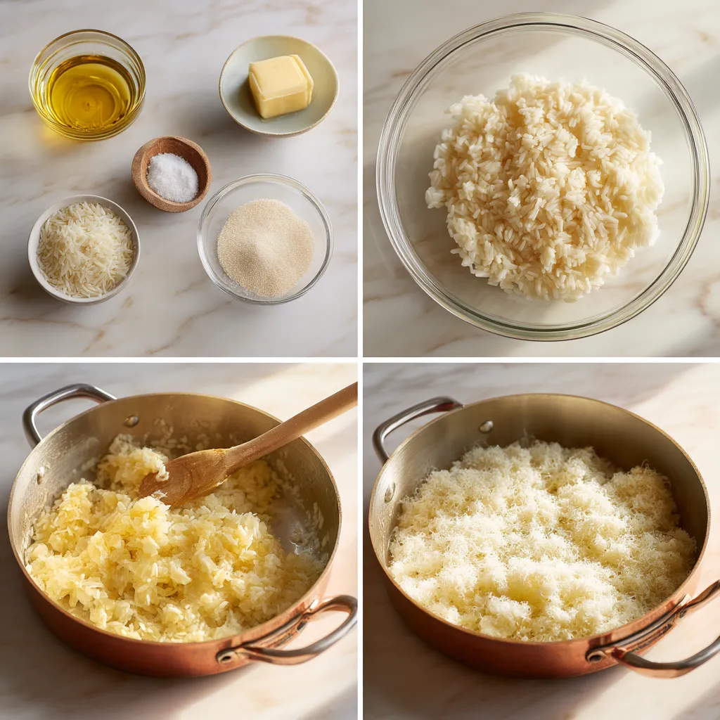 A bowl of rice with a wooden spoon in it.