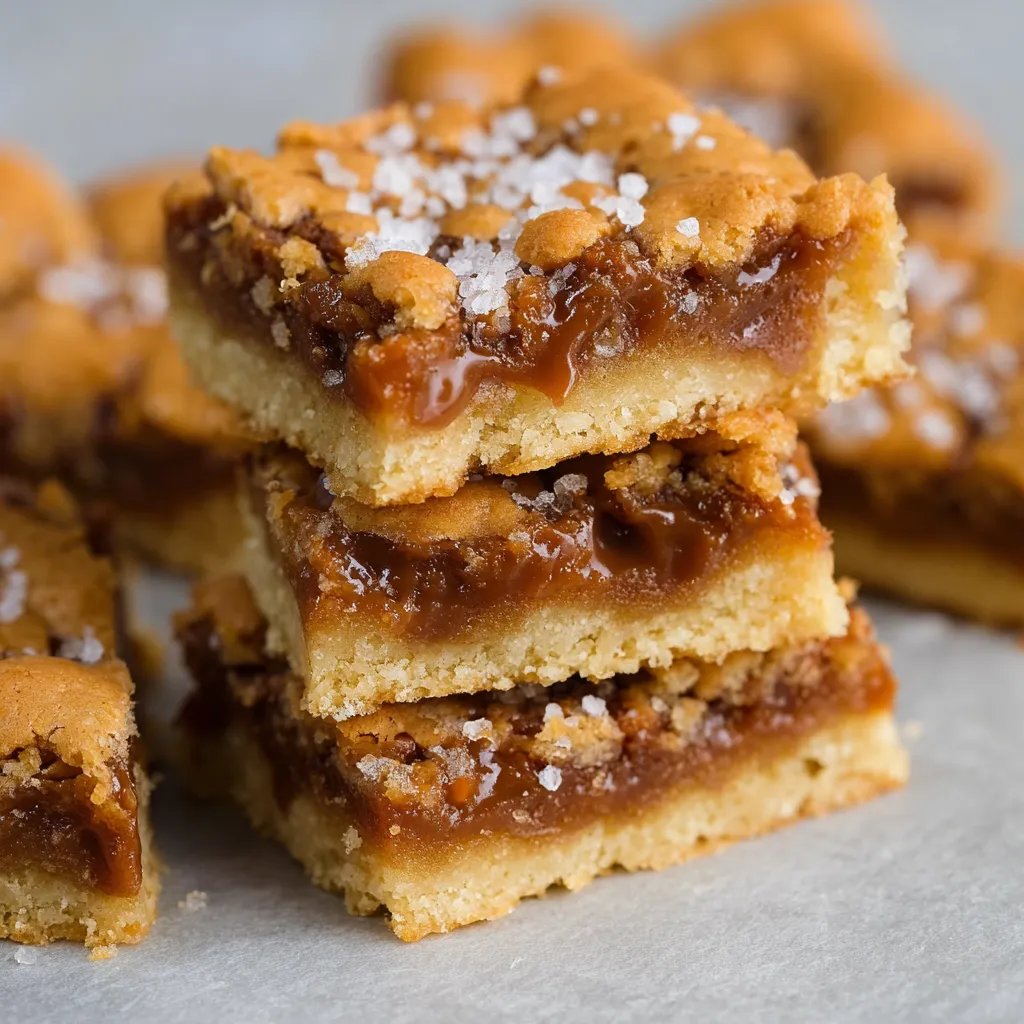 Salted caramel cookie bars.