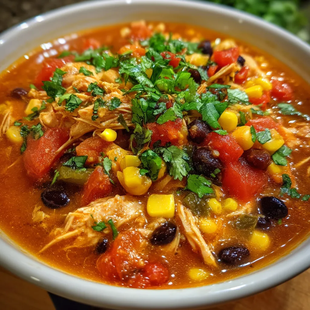 A bowl of slow cooker Mexican chicken.