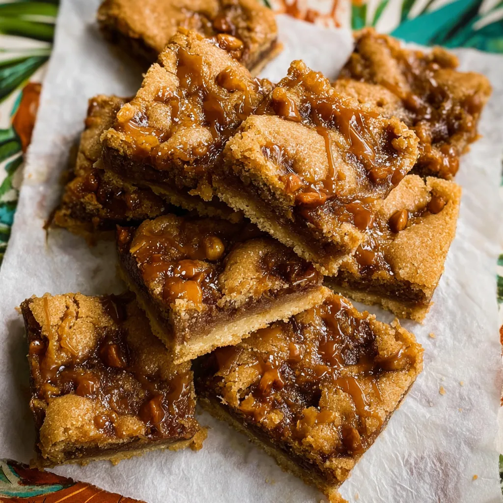 A plate of cookie bars.