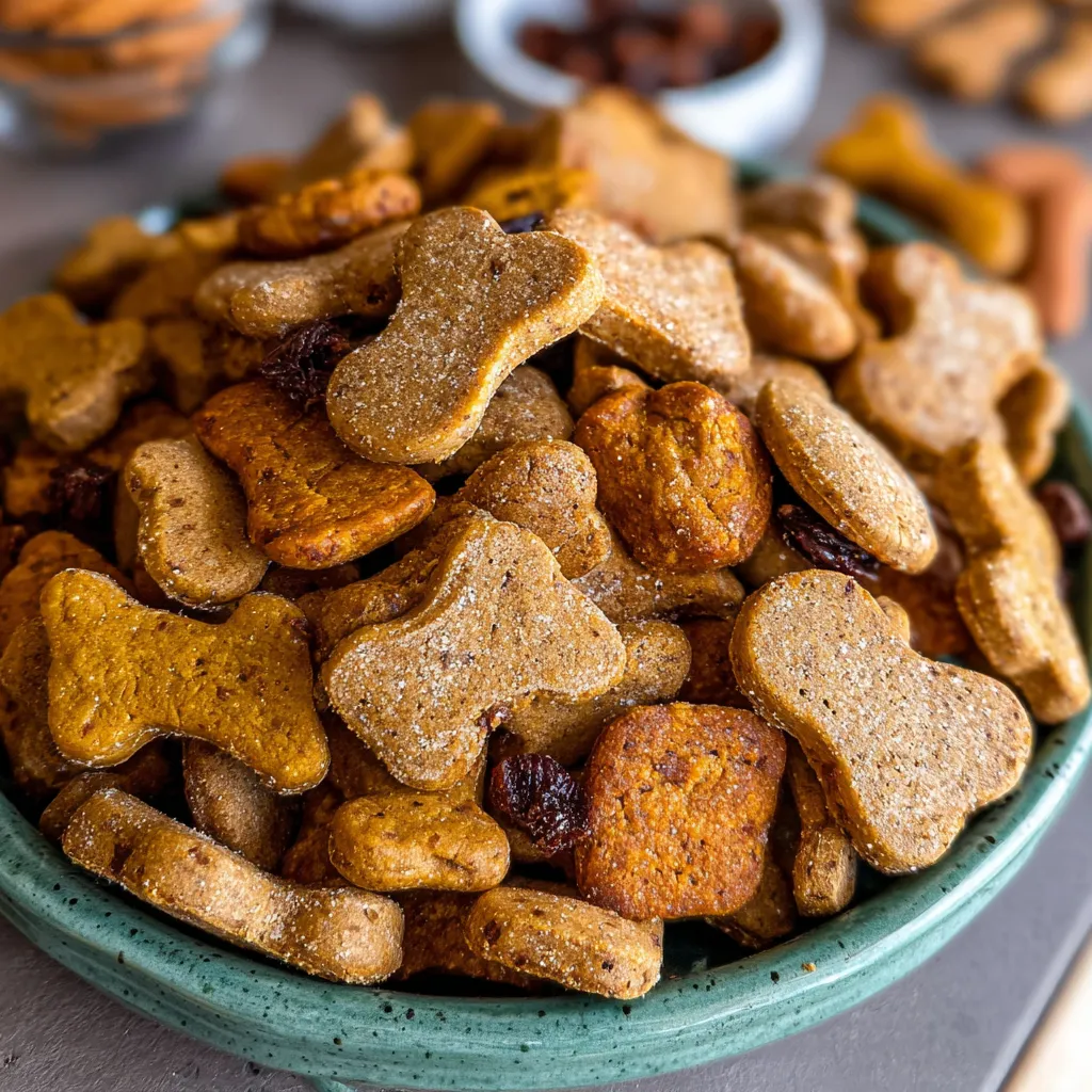 A bowl full of homemade dog treats.