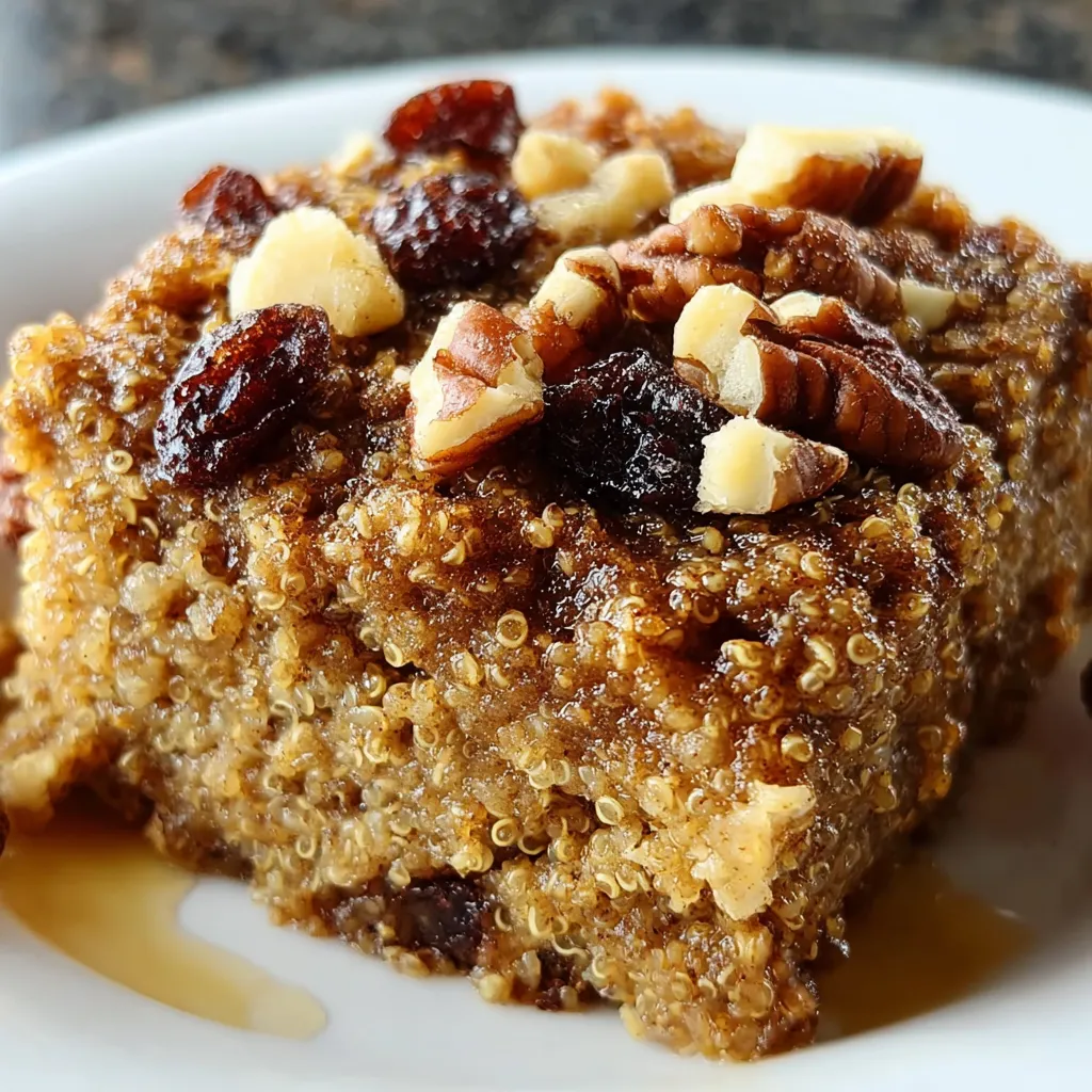 A plate of cinnamon quinoa breakfast.