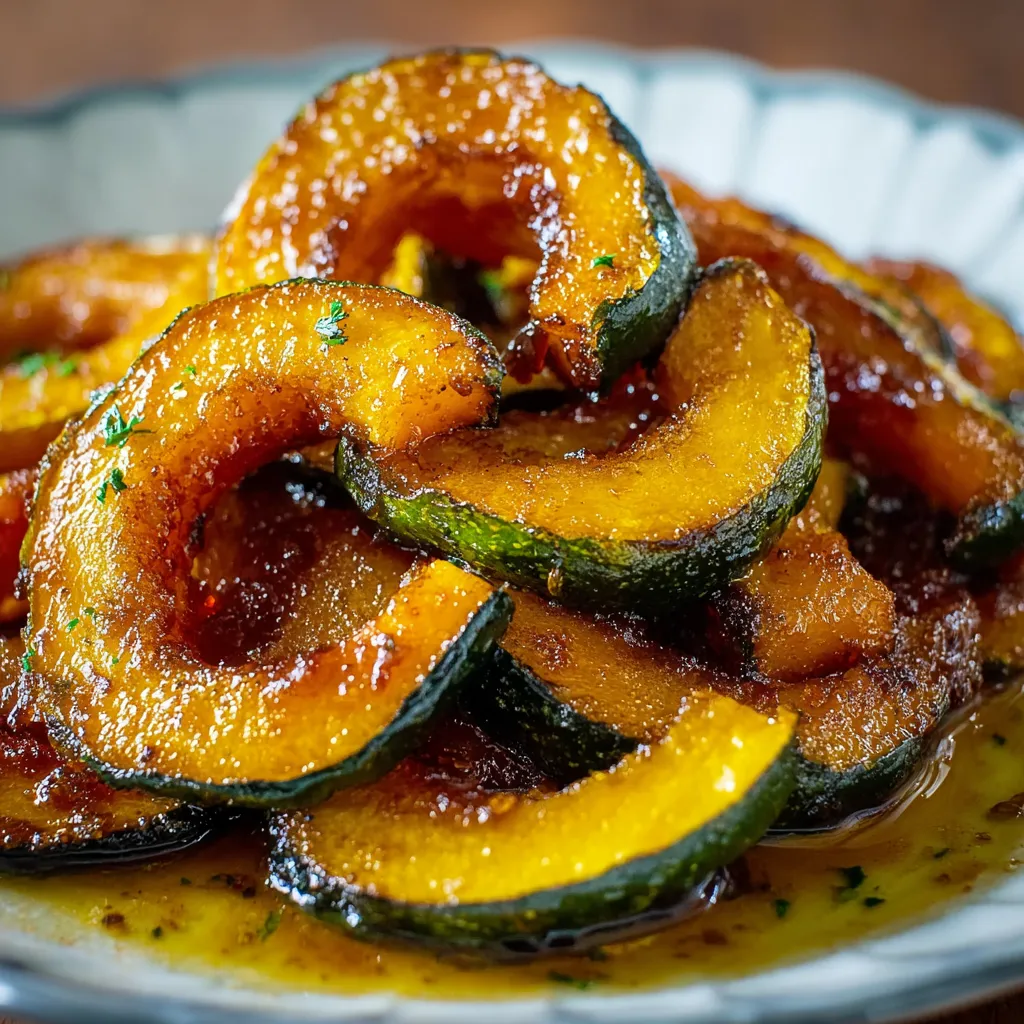 Candied Acorn Squash Slices.
