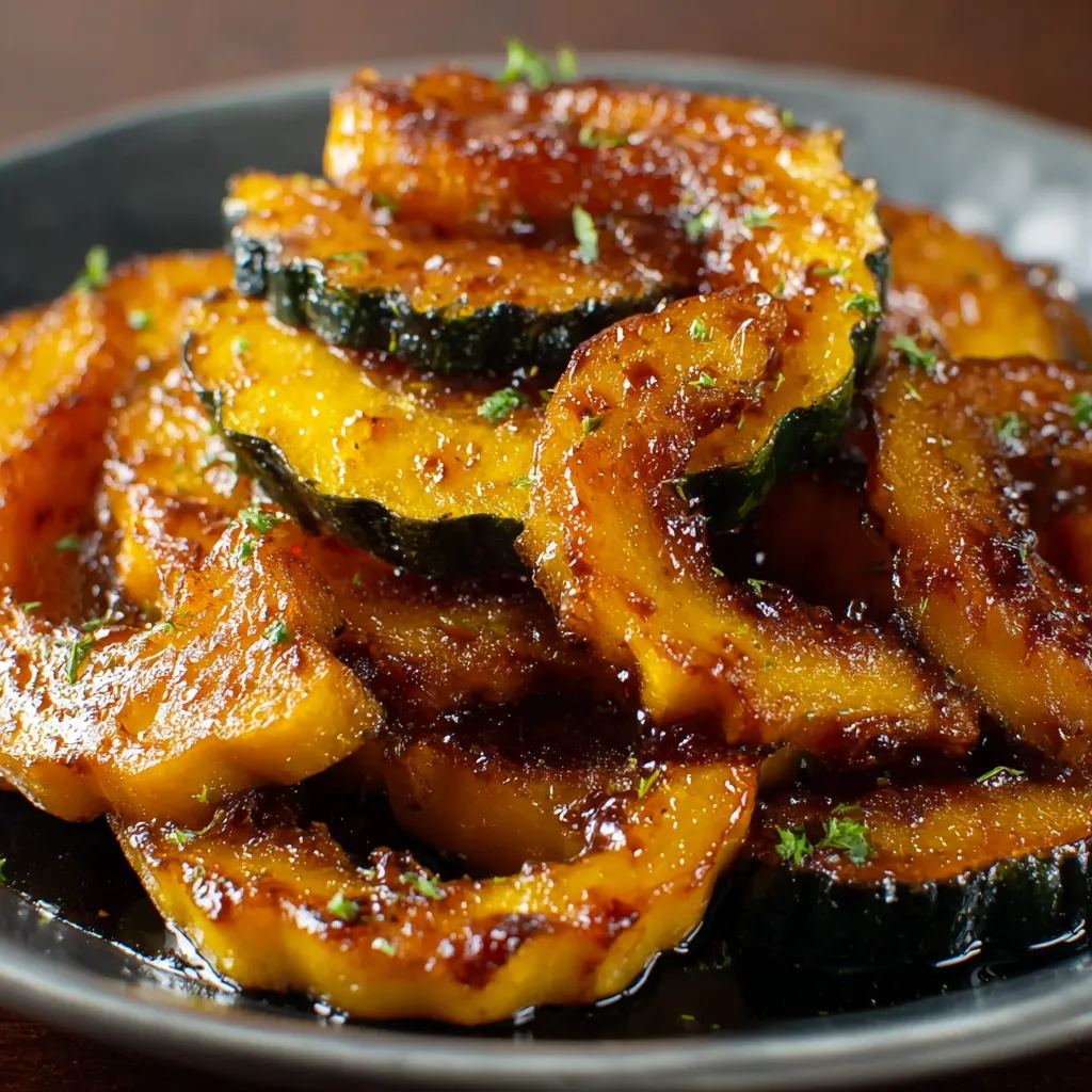 Candied Acorn Squash Slices.