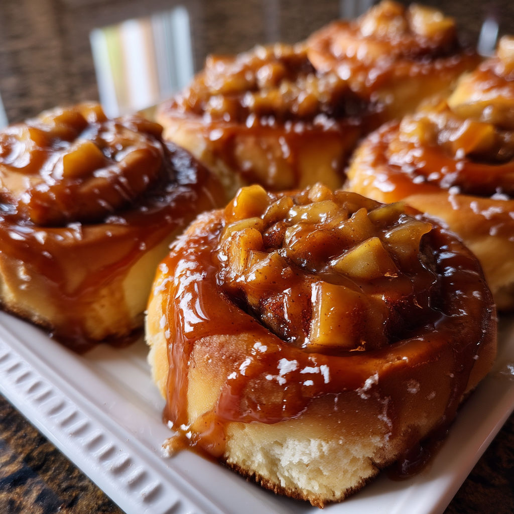 A plate of pastries with a syrup glaze.