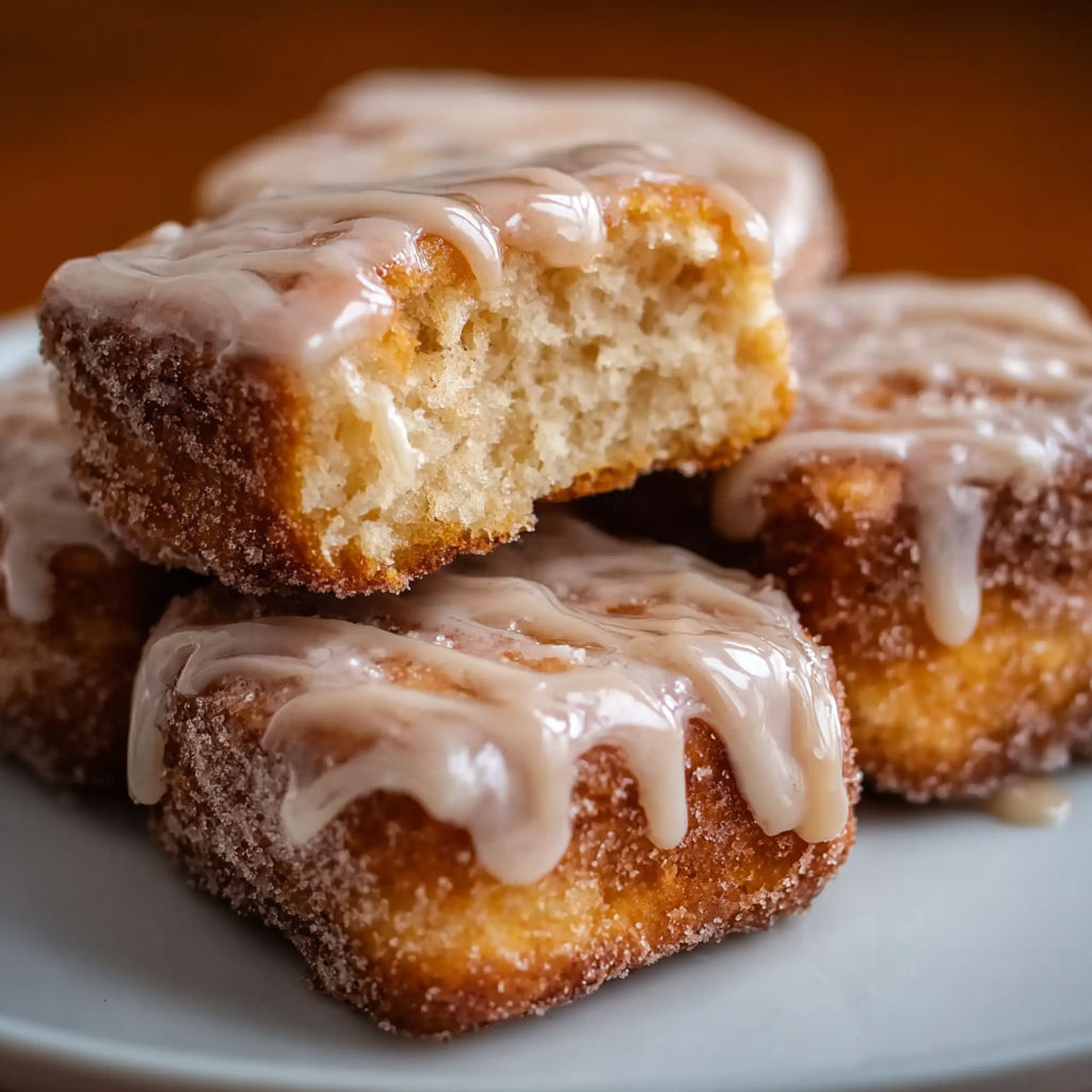 Maple donut bars from scratch.