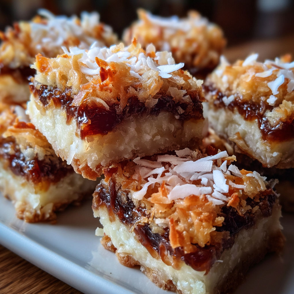 A plate of desserts with a close up of a piece of cake.