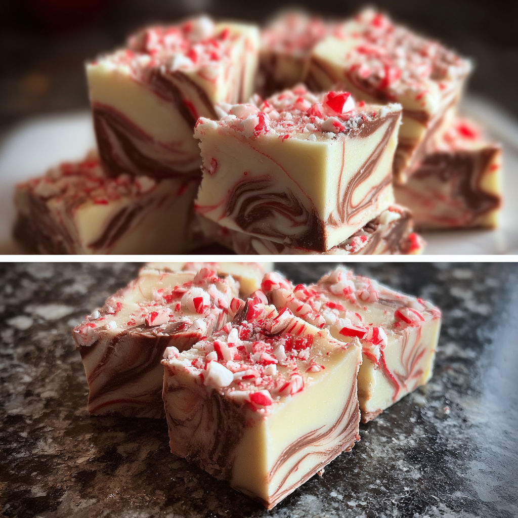 A close up of a cake with red and white stripes.