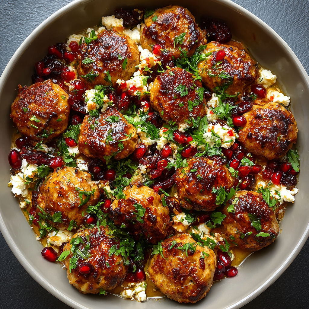 A bowl of meatballs with a side of cranberry sauce.