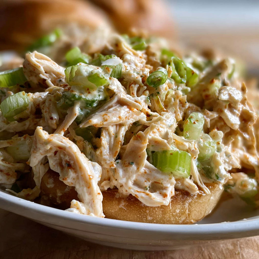 A plate of bang bang chicken salad.