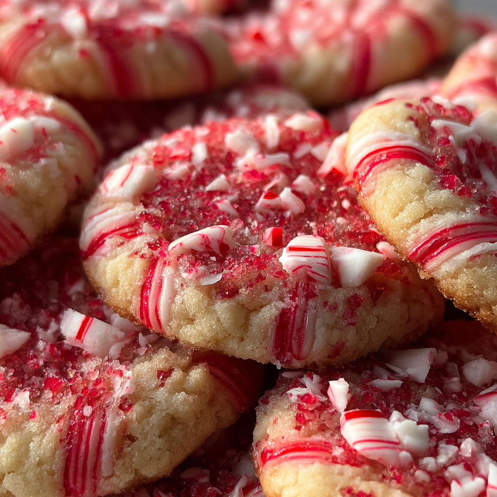 A plate of candy cane cookies.