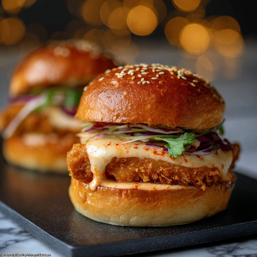 Two sandwiches on a plate.