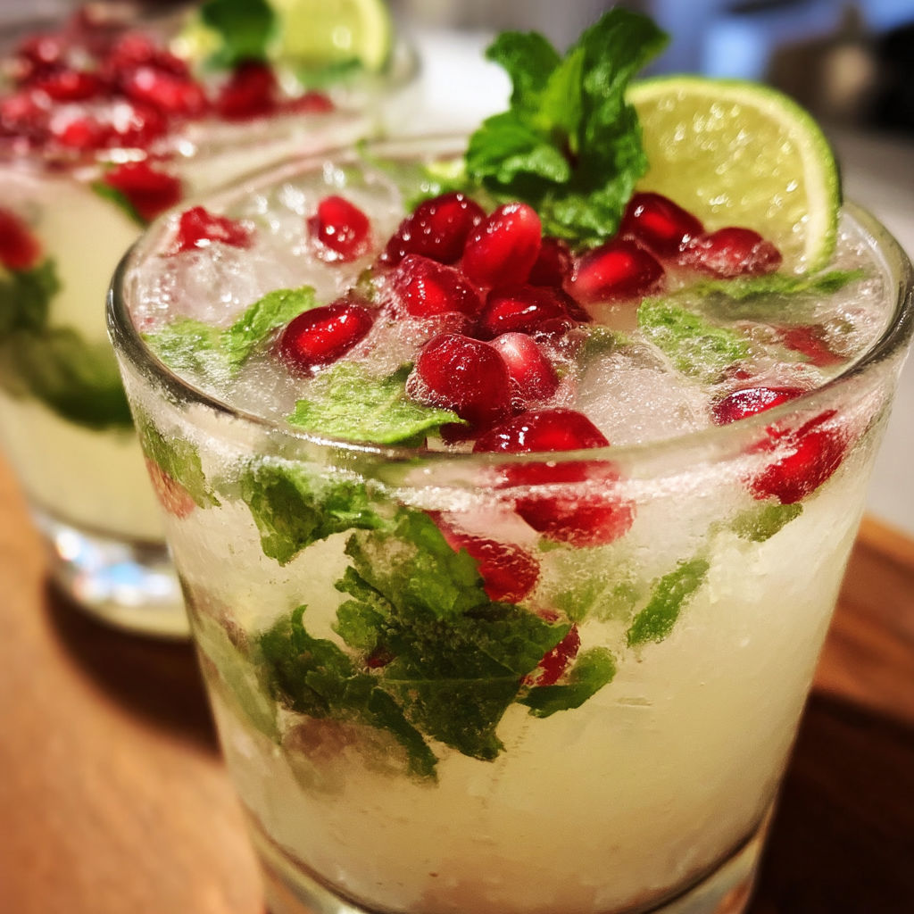 A glass of a drink with a lime wedge in it.