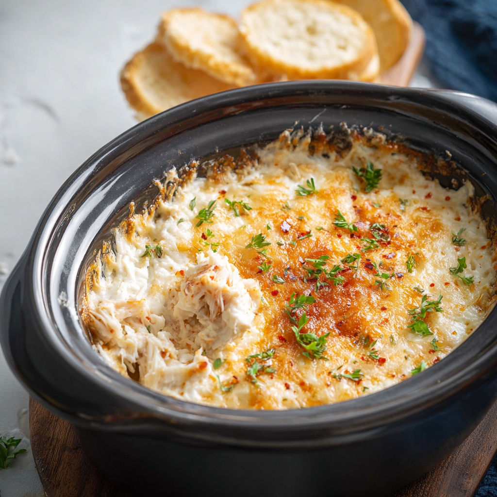 A bowl of food with bread and cheese.