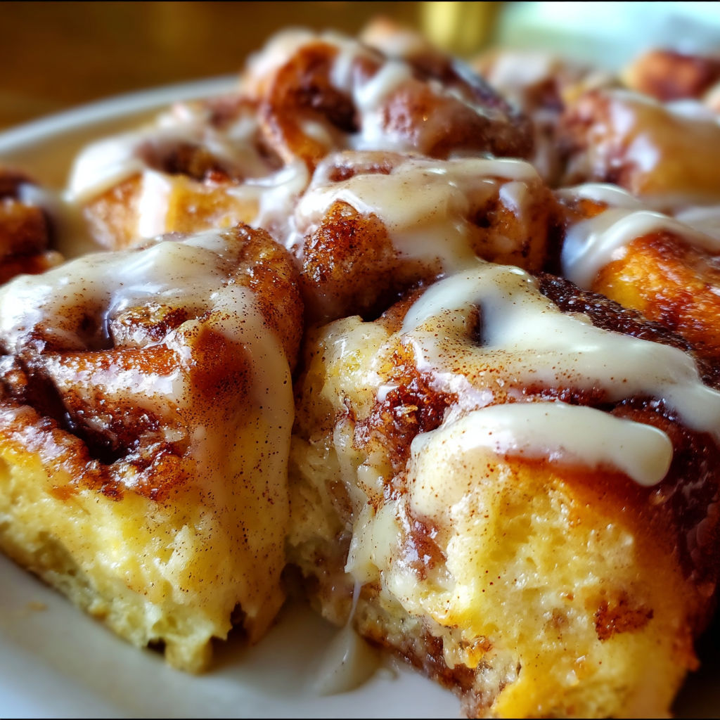 A plate of cinnamon rolls.