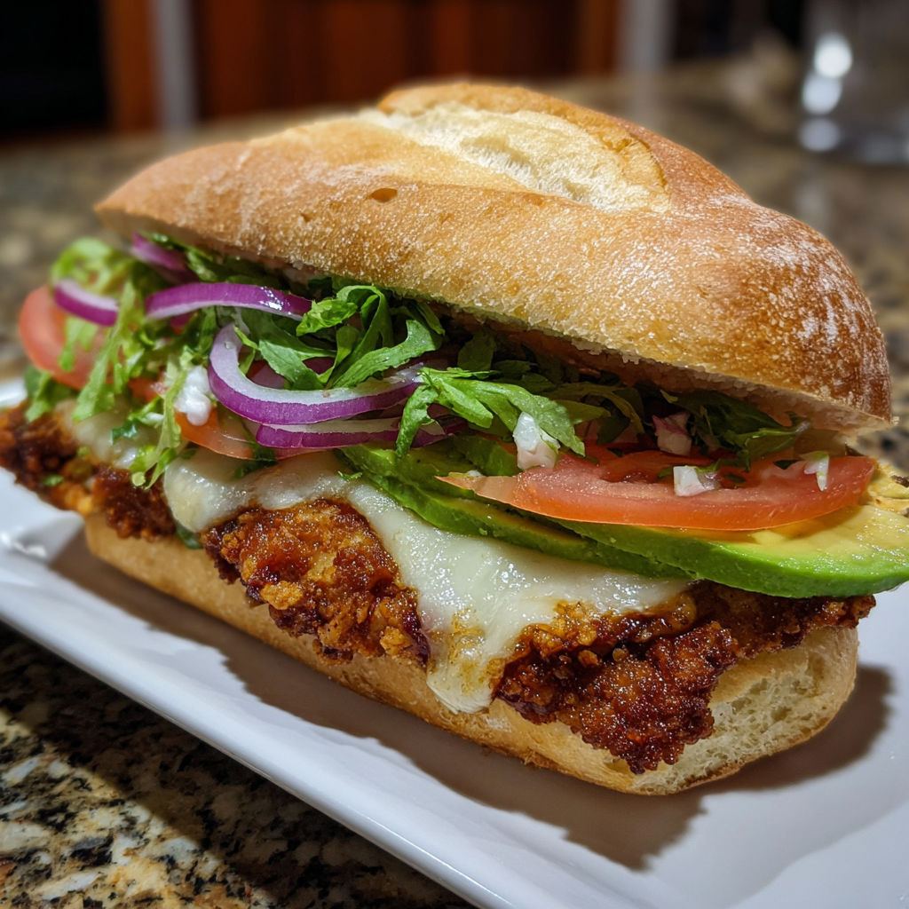 A flavor-packed chicken torta sandwich.