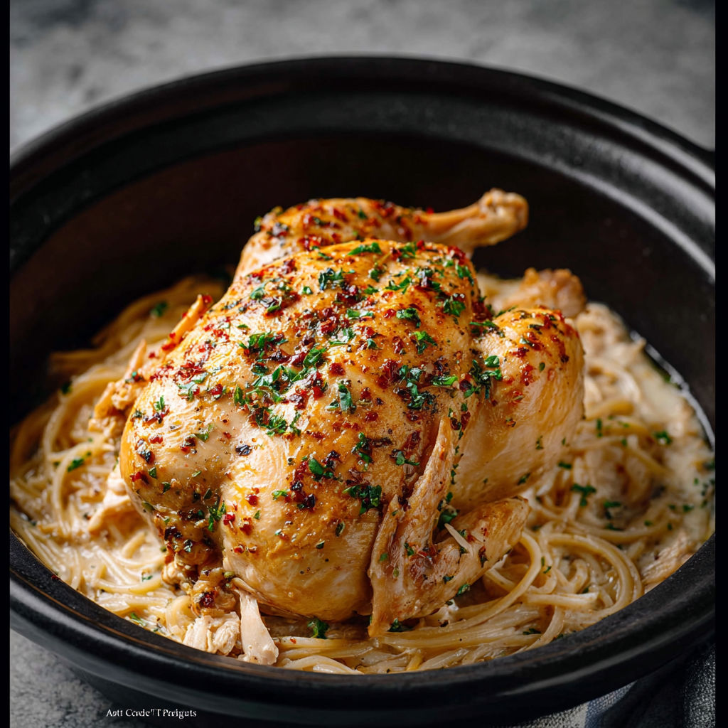 A bowl of food with a chicken and pasta dish.