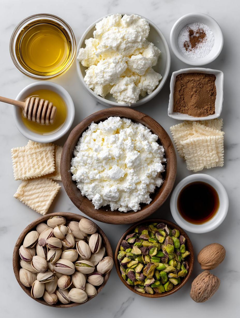 A bowl of ricotta cheese with a spoon in it.