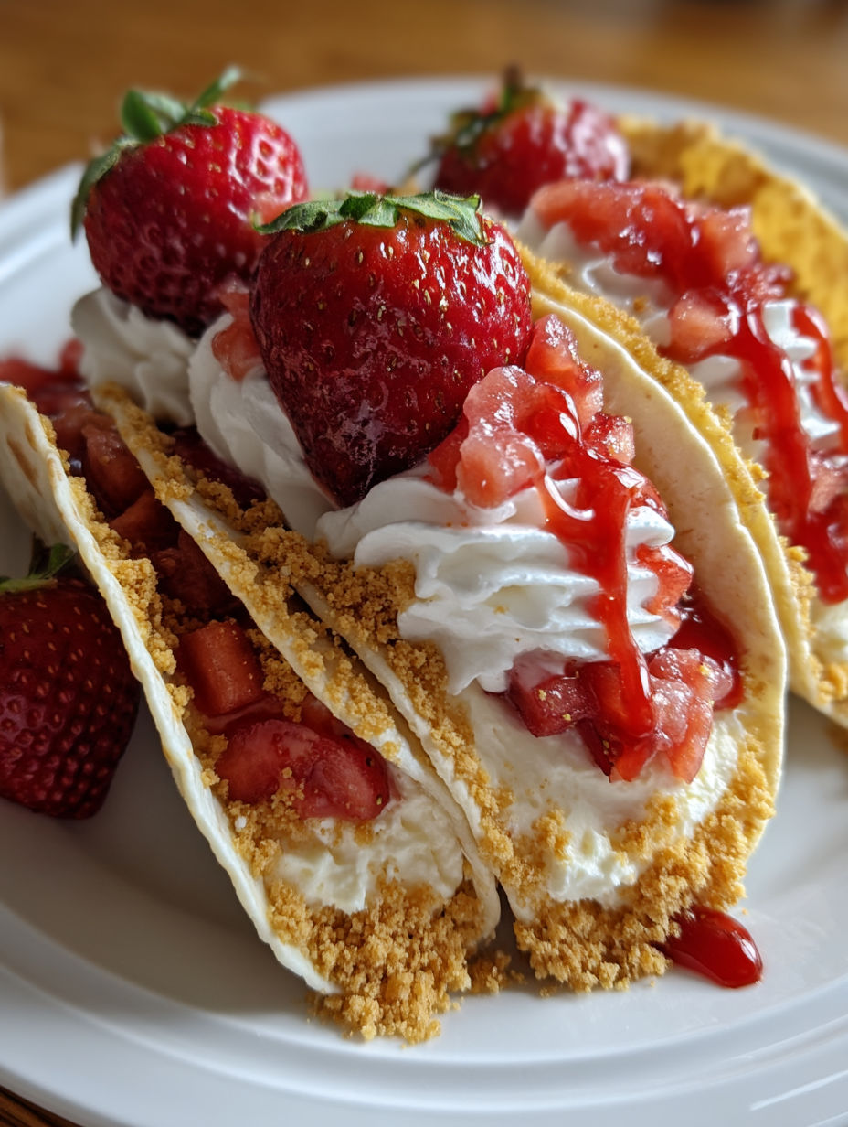 A plate of food with strawberries and whipped cream on top.