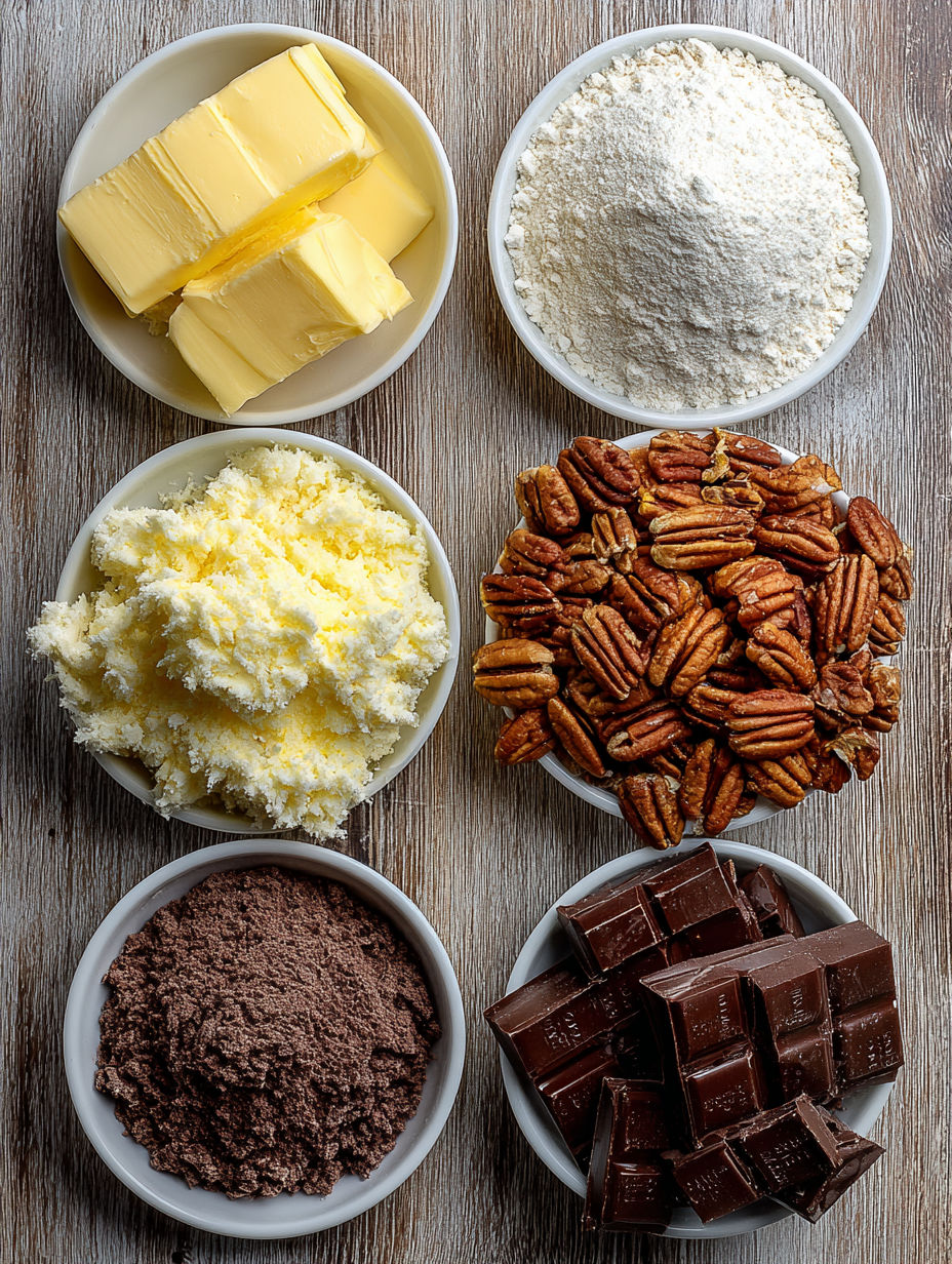 A bowl of pecans and chocolate.