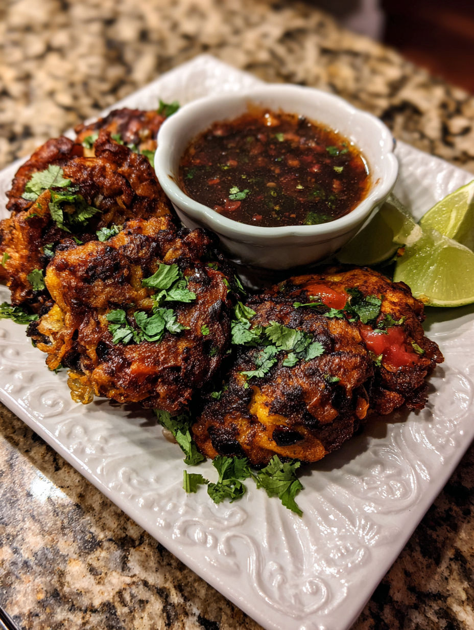 A plate of food with a bowl of sauce.