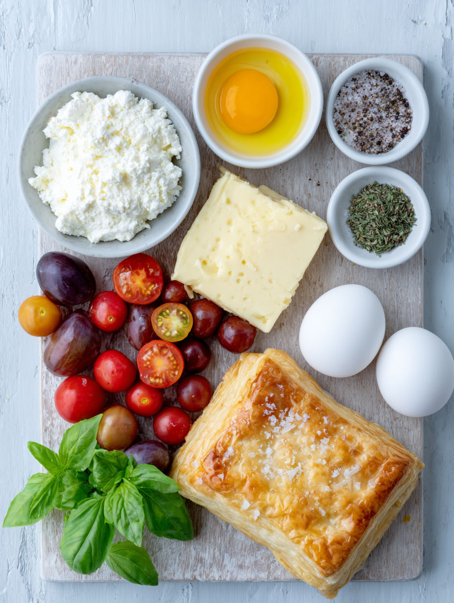 A variety of foods on a table.