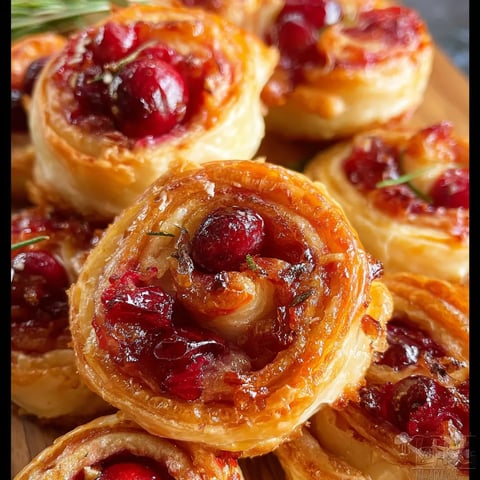 A plate of cranberry brie pinwheels.