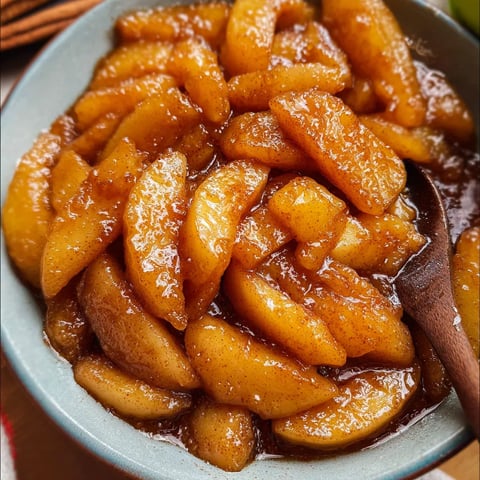 A bowl of fried apples.