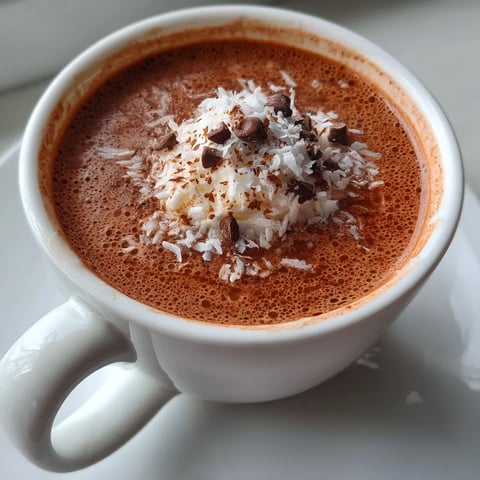 A cup of hot chocolate with whipped cream on top.