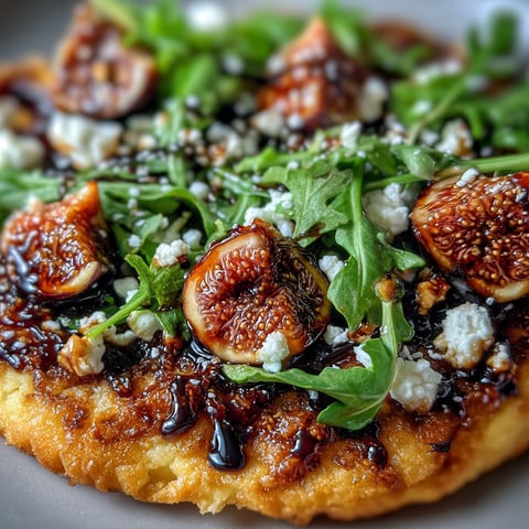 A pizza with figs and goat cheese.