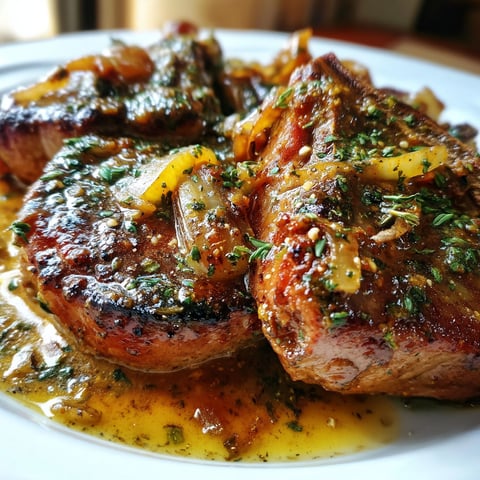 A plate of smothered beef chops.