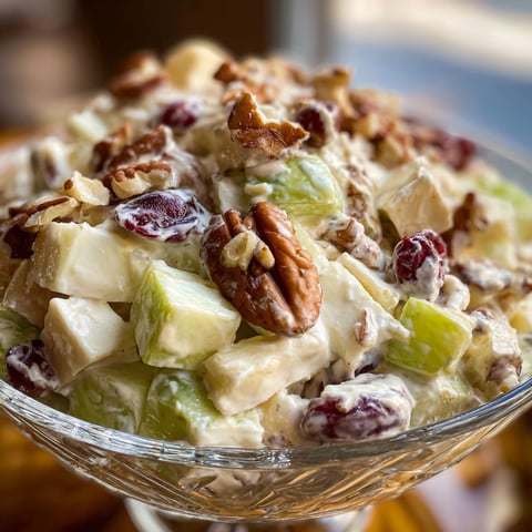 A bowl of Waldorf salad.
