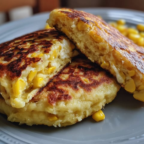 A plate of corn cachapas.